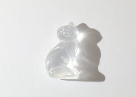 葉月ゆうによる技封入❣️【自分と対立する遺伝子プログラムの解放】オリジナルカード付き クリアクォーツ ねこ