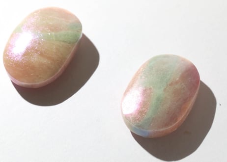 【悟った至福のシッディ】＆大技封入❣️【悩みを食べてくれる龍神】エンジェルオーラ ピンクオパール 握り石（1個）