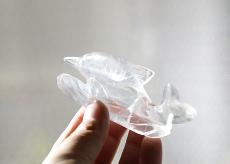 葉月ゆうによる技封入❣️【自分と対立する遺伝子プログラムの解放】オリジナルカード付き クリアクォーツ イルカ