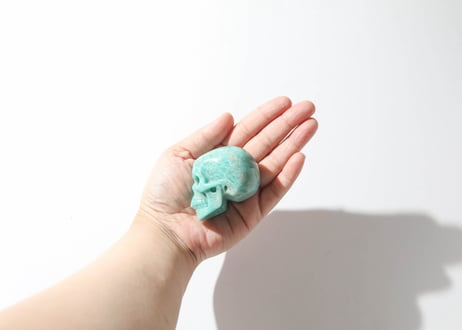 葉月ゆうによる技封入❣️【カルマ解放】ハイクオリティ アマゾナイト スカル