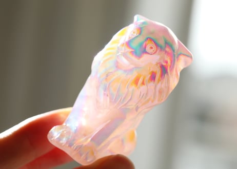 ライオンズゲートのエナジーLion of Jupiter＆葉月ゆうによる技封入❣️【青天井にラッキーを引き寄せる】エンジェルオーラ ローズクォーツ ライオン ※イベントクーポン使用不可