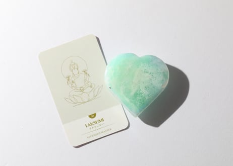 葉月ゆうによる技封入❣️【ラクシュミーの繁栄の結界】オリジナルカード付き エンジェルオーラ グリーンカルサイト ハート