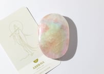 葉月ゆうによる技封入❣️【神仏と繋がる】オリジナルカード付き エンジェルオーラ ピンクオパール 握り石