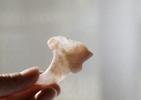 葉月ゆうによる技封入❣️【青天井に良い人間になる】チェリーブロッサムアゲート イルカ