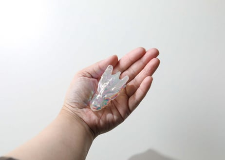 葉月ゆうによる技封入❣️【自分と対立する遺伝子プログラムの解放】オリジナルカード付き エンジェルオーラ クリアクォーツ ドラゴン