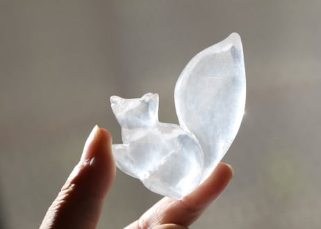 葉月ゆうによる技封入❣️【自分と対立する遺伝子プログラムの解放】オリジナルカード付き クリアクォーツ りす