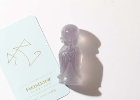 【PARTNERSHIP パートナーシップ（調和・トラウマの解消）シジル封入 オリジナルカード付き❣️】イットリウムフローライト お地蔵さま