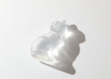 葉月ゆうによる技封入❣️【自分と対立する遺伝子プログラムの解放】オリジナルカード付き クリアクォーツ ねこ