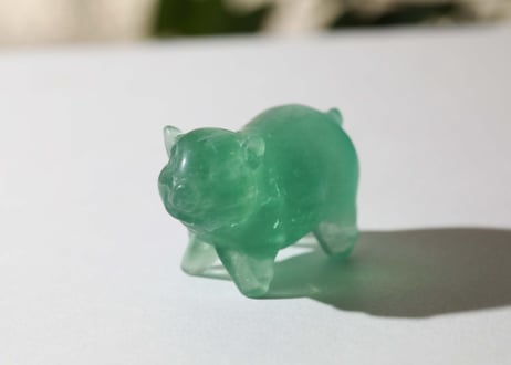 悟りのシッディ＆葉月ゆうによる技封入❣️【カルマ体のブロック解放/ハートからの願いを叶える】フローライト ぶた
