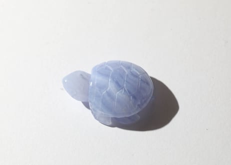 葉月ゆうによる技封入❣️【日々あらゆる面でますます良くなっていく】ブルーレースアゲート かめ
