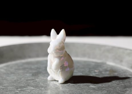 葉月ゆうによる技封入❣️【愛し愛される】エンジェルオーラ ホワイト翡翠 うさぎ ※イベントクーポン使用不可