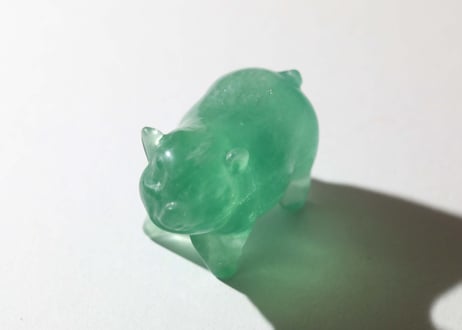 悟りのシッディ＆葉月ゆうによる技封入❣️【カルマ体のブロック解放/ハートからの願いを叶える】フローライト ぶた