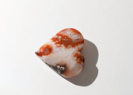 【誇らしい愛】カーネリアン＆チェリーブロッサムアゲート ハート