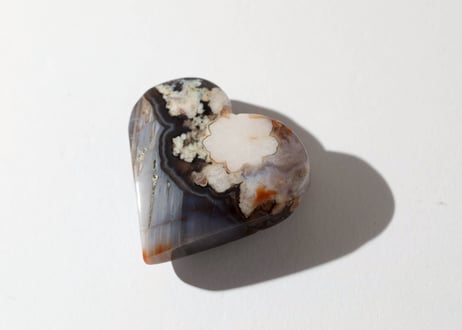【閃きの扉】ブルーチェリーブロッサムアゲート ハート