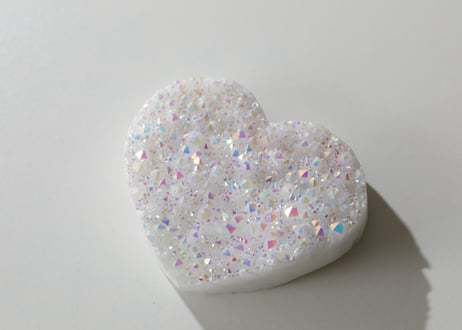 葉月ゆうによる技封入❣️【多次元の才能とつながる】オリジナルカード付き❣️ エンジェルオーラ ホワイトクォーツ クラスター ハート