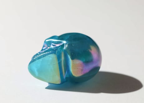 スカルマジック【次元存在とのアンテナ】アクアオーラクォーツ スカル ※イベントクーポン使用不可