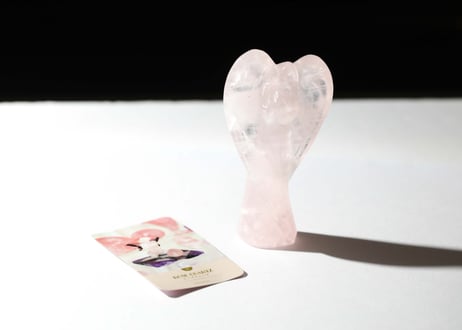 葉月ゆうによる技封入❣️【多次元の才能と繋がる】オリジナルカード付き ローズクォーツ 女神