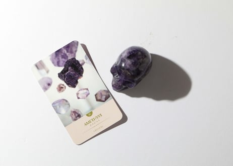 葉月ゆうによる技封入❣️【多次元の才能と繋がる】オリジナルカード付き アメジスト スカル