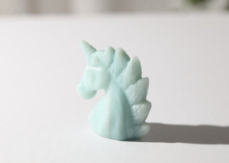 葉月ゆうによる技封入❣️【青天井に良い人間になる】オリジナルカード付き アマゾナイト ユニコーン