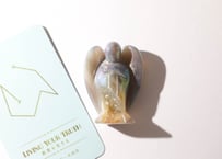 【LIVING YOUR TRUTH 真実を生きる（喜びで学ぶ・大成功）シジル封入 オリジナルカード付き❣️】エンジェルオーラ ドゥルジーアゲート 天使