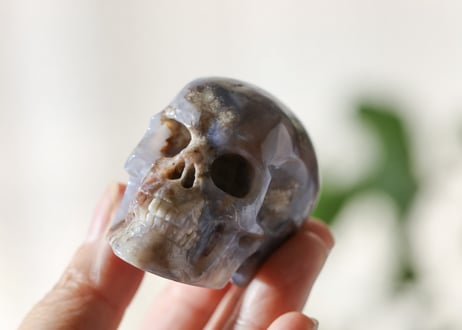 葉月ゆうによる技封入❣️【自分と対立する遺伝子プログラムの解放】パープルチェリーブロッサムアゲート スカル