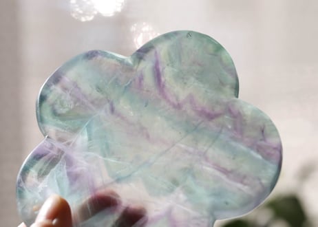 【アバンダンスディクシャ入り】フローライトの花のお皿