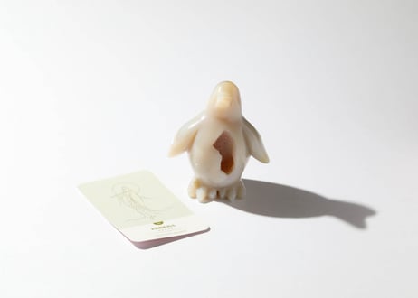 葉月ゆうによる技封入❣️【神仏と繋がる】オリジナルカード付き ドゥルジーアゲートのホワイトペンギン