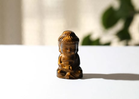 悟りのシッディ＆葉月ゆうによる技封入❣️【カルマ体のブロック解放/ハートからの願いを叶える】タイガーアイ ブッダ