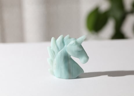 葉月ゆうによる技封入❣️【青天井に良い人間になる】オリジナルカード付き アマゾナイト ユニコーン