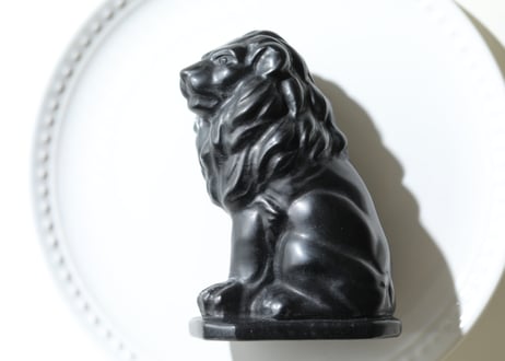 ライオンズゲートのエナジーLion of Jupiter＆葉月ゆうによる技封入❣️【青天井にラッキーを引き寄せる】ブラックオブシディアン ライオン ※イベントクーポン使用不可