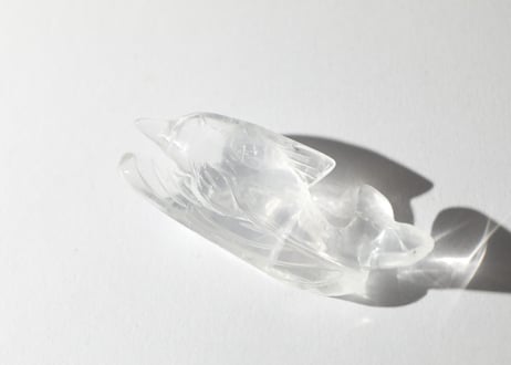 葉月ゆうによる技封入❣️【自分と対立する遺伝子プログラムの解放】オリジナルカード付き クリアクォーツ イルカ