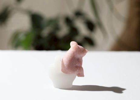 葉月ゆうによる技封入❣️【愛し愛される】ピンクオパールの考えるブタ（ホワイト翡翠のトイレ） ※イベントクーポン使用不可