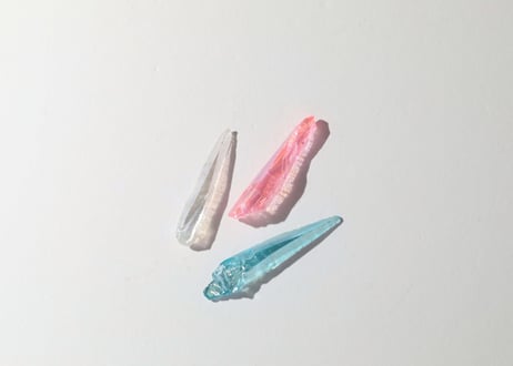 【HEALING ヒーリング（感謝・喜び・ゆるし・慈愛）シジル封入 オリジナルカード付き❣️】オーラクォーツ 3本セット ※イベントクーポン使用不可