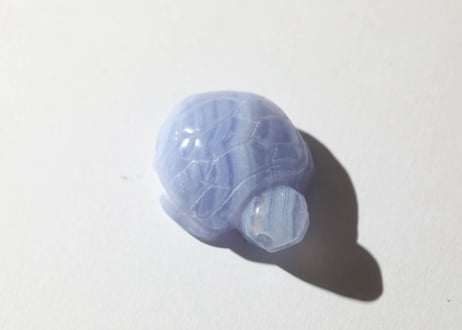 葉月ゆうによる技封入❣️【日々あらゆる面でますます良くなっていく】ブルーレースアゲート かめ