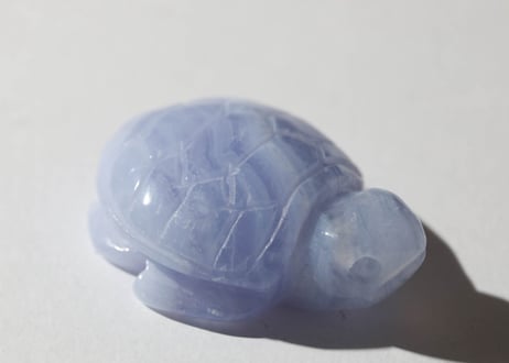 葉月ゆうによる技封入❣️【日々あらゆる面でますます良くなっていく】ブルーレースアゲート かめ