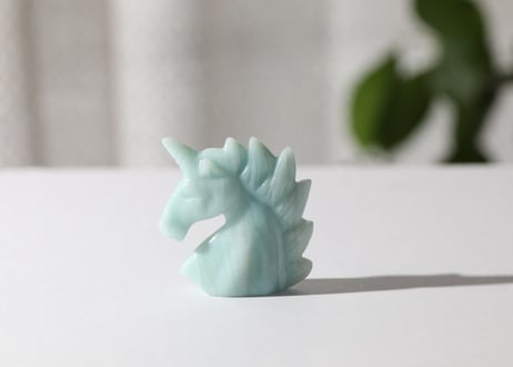 葉月ゆうによる技封入❣️【青天井に良い人間になる】オリジナルカード付き アマゾナイト ユニコーン