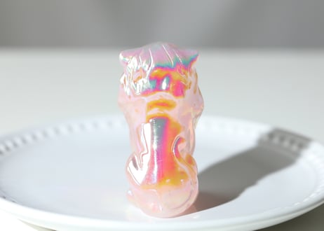 ライオンズゲートのエナジーLion of Jupiter＆葉月ゆうによる技封入❣️【青天井にラッキーを引き寄せる】エンジェルオーラ ローズクォーツ ライオン ※イベントクーポン使用不可