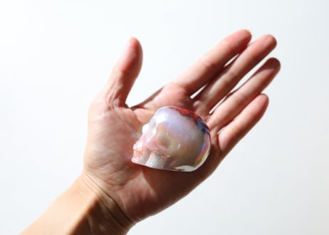 葉月ゆうによる技封入❣️【カルマ解放】エンジェルオーラ レッドジャスパー＆クォーツ スカル