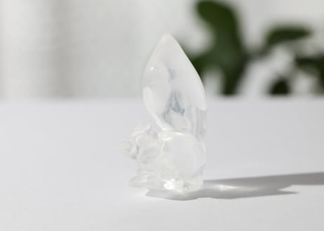 葉月ゆうによる技封入❣️【自分と対立する遺伝子プログラムの解放】オリジナルカード付き クリアクォーツ りす