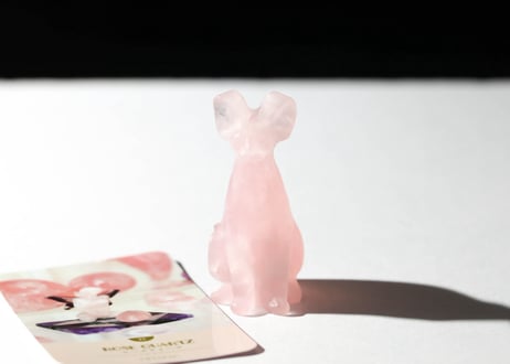 【悟った至福のシッディ】＆〈タイムウェーバーによる長所を認識し、直観的で可能性に満ちた人生を引き寄せる調整入り〉オリジナルカード付き❣️ ローズクォーツ バステト