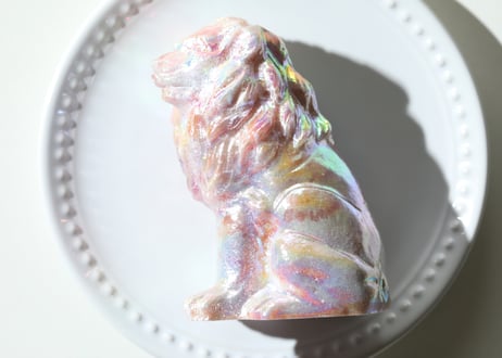 ライオンズゲートのエナジーLion of Jupiter＆葉月ゆうによる技封入❣️【青天井にラッキーを引き寄せる】エンジェルオーラ ピンクオパール ライオン ※イベントクーポン使用不可