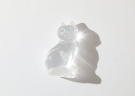 葉月ゆうによる技封入❣️【自分と対立する遺伝子プログラムの解放】オリジナルカード付き クリアクォーツ ねこ