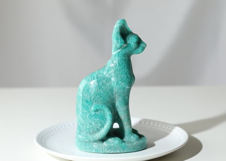葉月ゆうによる技封入❣️【カルマ体のブロック解放/ハートからの願いを叶える】ハイクオリティ アマゾナイト バステト