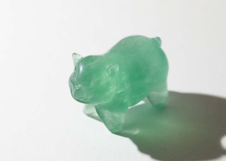 悟りのシッディ＆葉月ゆうによる技封入❣️【カルマ体のブロック解放/ハートからの願いを叶える】フローライト ぶた