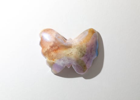 【LIVING YOUR TRUTH 真実を生きる（喜びで学ぶ・大成功）シジル封入 オリジナルカード付き❣️】エンジェルオーラ チェリーブロッサムアゲート バタフライ