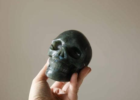 葉月ゆうによる技封入❣️【自分と対立する遺伝子プログラムの解放】オリジナルカード付き ラブラドライト スカル