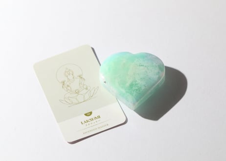 葉月ゆうによる技封入❣️【ラクシュミーの繁栄の結界】オリジナルカード付き エンジェルオーラ グリーンカルサイト ハート