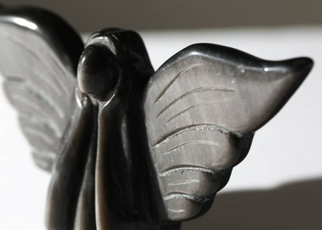 【悟った至福のシッディ】＆〈タイムウェーバーによる長所を認識し、直観的で可能性に満ちた人生を引き寄せる調整入り〉オリジナルカード付き❣️ シルバーシーンオブシディアン 女神