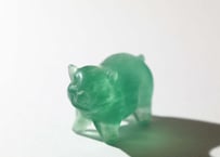 悟りのシッディ＆葉月ゆうによる技封入❣️【カルマ体のブロック解放/ハートからの願いを叶える】フローライト ぶた