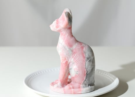 葉月ゆうによる技封入❣️【カルマ体のブロック解放/ハートからの願いを叶える】ピンクオパール バステト